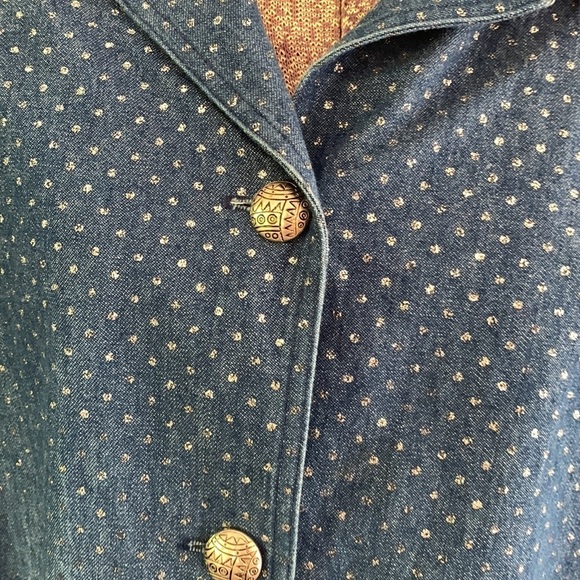 Vintage denim jean bomber jacket - Picture 2 of 5